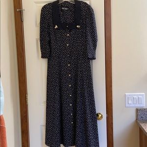 Pretty black button front dress